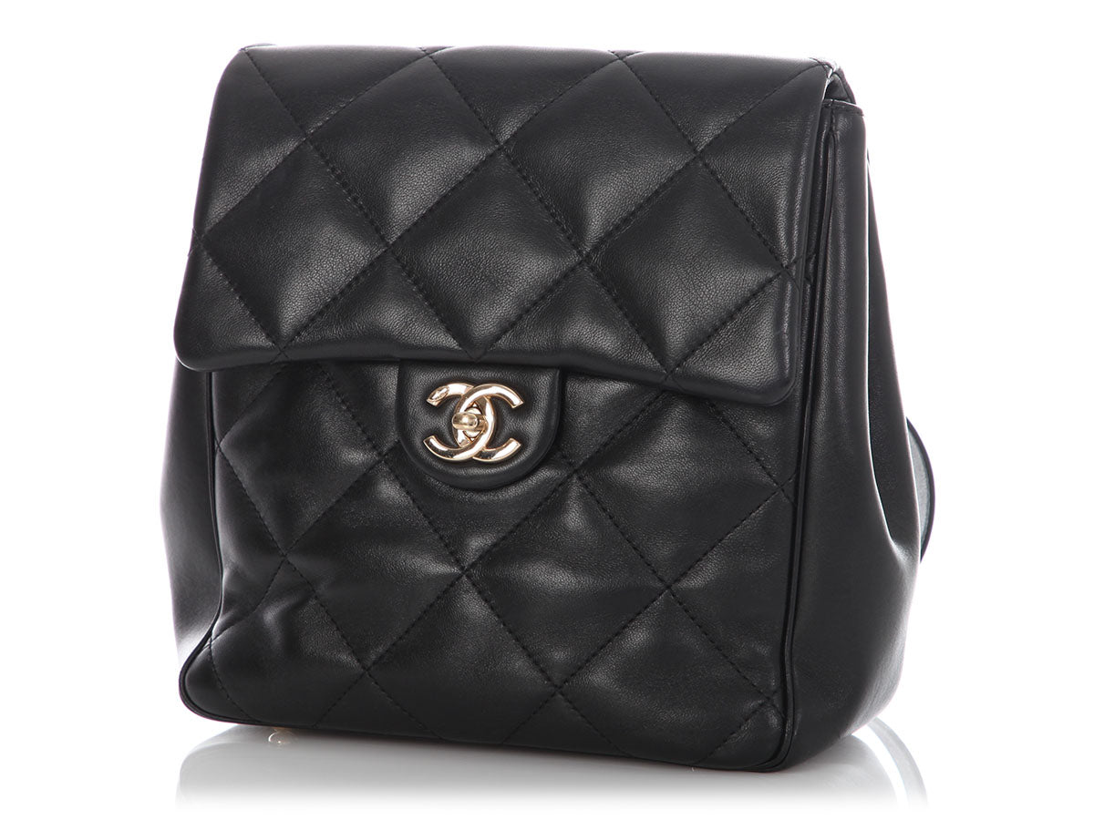chanel black mini backpack Chanel Small Black Quilted Calfskin Backpack