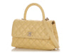 Chanel Light Yellow Small Coco Handle Bag