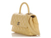 Chanel Light Yellow Small Coco Handle Bag
