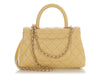 Chanel Light Yellow Small Coco Handle Bag