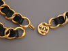Chanel Vintage Black Leather and Gold Chain CC Belt