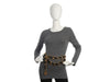 Chanel Vintage Black Leather and Gold Chain CC Belt