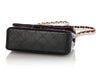 Chanel Mini Dark Navy Quilted Felt Paris-Hamburg Charms Rectangular Flap