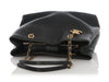Chanel Black Aged Calfskin Chevron-Quilted Tote