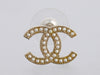 Chanel Pearl CC Logo Earrings