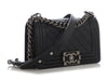 Chanel Small Black Quilted Lambskin Boy Bag