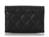 Chanel Black Quilted Caviar Flap Card Holder