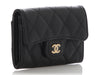 Chanel Black Quilted Caviar Flap Card Holder