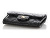 Chanel Black Quilted Caviar Flap Card Holder