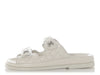 Chanel White Lambskin Dad Sandals