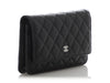 Chanel Black Quilted Caviar Wallet on a Chain WOC