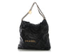 Chanel Medium Black Quilted Shiny Calfskin 22