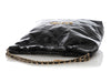 Chanel Medium Black Quilted Shiny Calfskin 22
