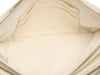 Chanel Small White Quilted Caviar Clutch with Chain