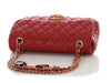 Chanel Medium Red Quilted Lambskin Marine Charm Flap