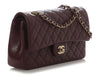 Chanel Medium/Large Burgundy Quilted Caviar Classic Double Flap