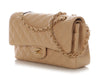 Chanel Medium/Large Beige Clair Quilted Caviar Classic Double Flap