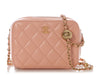 Chanel Mini Light Pink Quilted Lambskin Pearl Crush Camera Bag