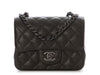 Chanel Mini Dark Charcoal Quilted Caviar Square Classic