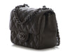 Chanel Mini Dark Charcoal Quilted Caviar Square Classic