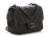 Chanel Mini Dark Charcoal Quilted Caviar Square Classic