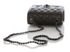 Chanel Mini Dark Charcoal Quilted Caviar Square Classic