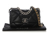 Chanel Small Black Quilted Shiny Lambskin 19 Flap
