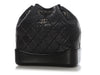Chanel Small Black Part-Quilted Aged Calfskin Gabrielle Backpack