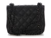 Chanel Mini So Black Quilted Distressed Calfskin Square Classic