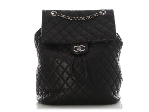 Chanel Large Black Quilted Calfskin Urban Spirit Backpack