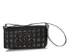 Chanel Vintage Black Lambskin Chocolate Bar Flap