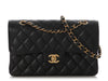 Chanel Small Black Quilted Caviar Classic Double Flap