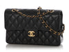 Chanel Small Black Quilted Caviar Classic Double Flap