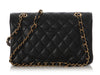 Chanel Small Black Quilted Caviar Classic Double Flap