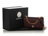 Chanel Maroon Quilted Caviar Bracelet on Chain Flap Bag