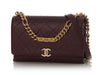 Chanel Maroon Quilted Caviar Bracelet on Chain Flap Bag