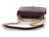 Chanel Maroon Quilted Caviar Bracelet on Chain Flap Bag