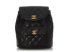 Chanel Vintage Small Black Quilted Lambskin Backpack
