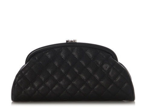 Chanel Black Quilted Caviar Timeless Clutch