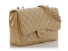 Chanel Jumbo Gold Quilted Patent Classic Single Flap