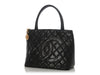 Chanel Black Quilted Lambskin Medallion Tote