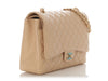 Chanel Maxi Beige Clair Quilted Caviar Classic Double Flap
