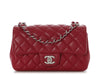 Chanel Mini Red Quilted Caviar Rectangular Classic