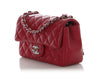 Chanel Mini Red Quilted Caviar Rectangular Classic