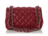 Chanel Mini Red Quilted Caviar Rectangular Classic