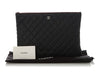 Chanel Large Black Quilted Caviar Pouch