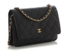 Chanel Black Quilted Caviar Wallet on Chain WOC