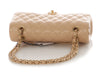 Chanel Medium/Large Beige Clair Quilted Caviar Classic Double Flap