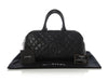 Chanel Vintage Black Quilted Caviar Bowler
