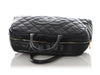 Chanel Vintage Black Quilted Caviar Bowler
